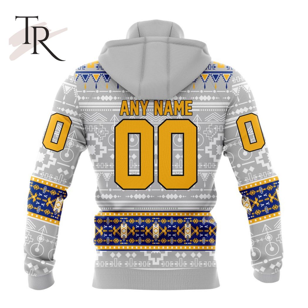 New 2025 NEW] ized NHL Buffalo Sabres Special Native Design Custom Hoodie - Image 5